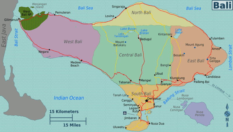 Bản đồ du lịch Bali