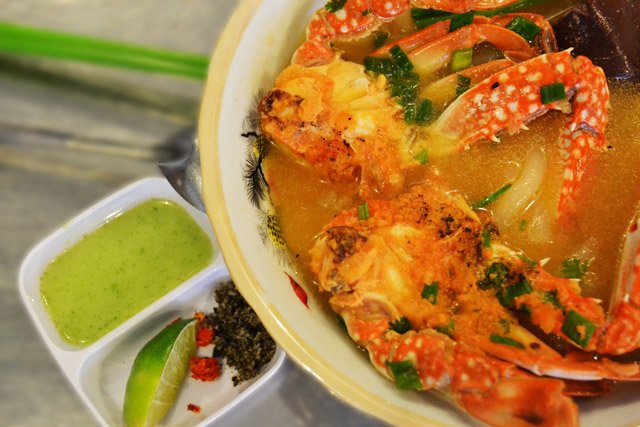 Bánh canh ghẹ muối tiêu xanh Phú Quốc