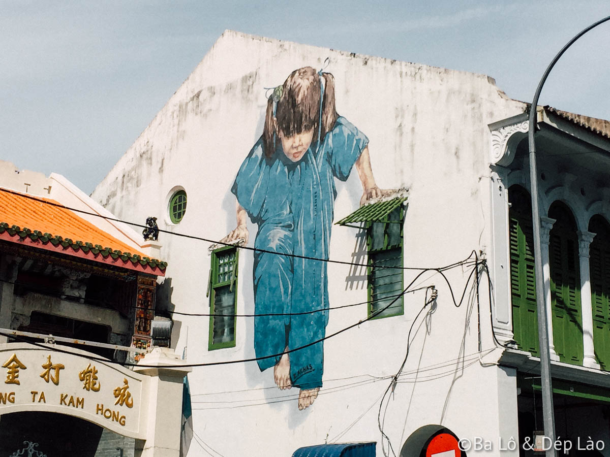Phải để ý kì thì các bạn mới tìm hết được hình vẽ tại George Town. Những tác phẩm nghệ thuật này len lỏi khắp khu phố cổ