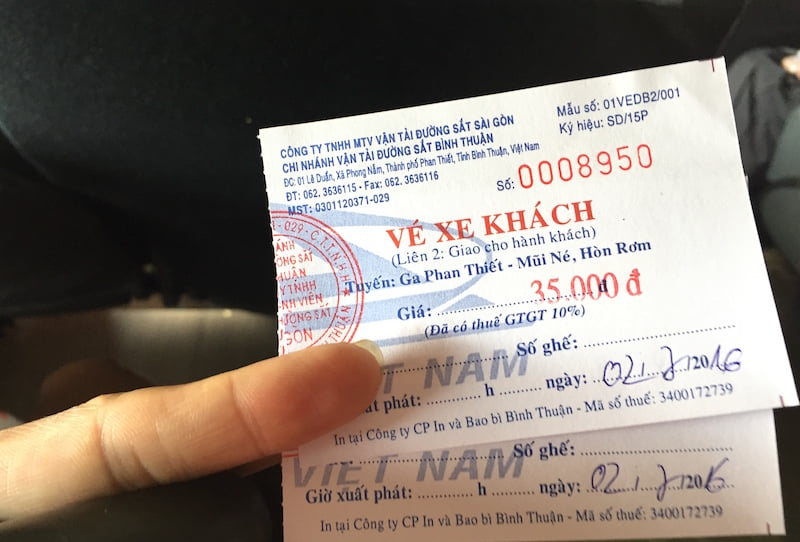 Vé xe khách từ ga Phan Thiết đi Mũi Né - Hòn Rơm